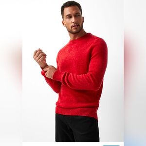 Banana Republic Men’s Wool cotton bland red Crewneck Sweater soft warm cozy sz L
